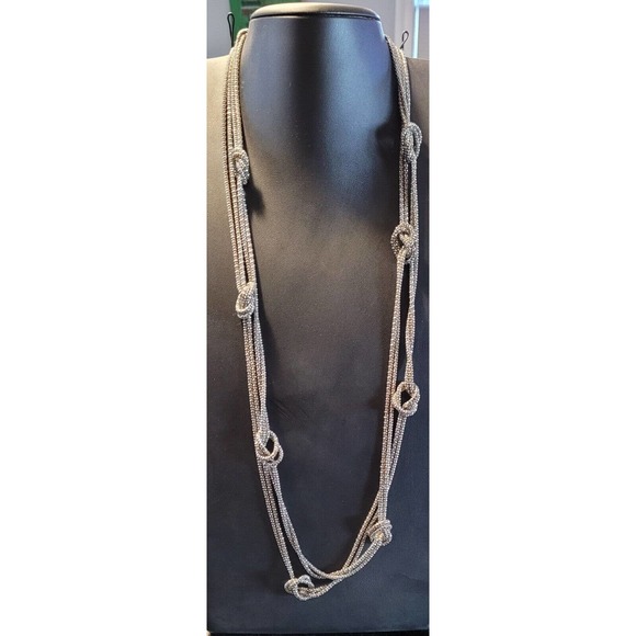 Vintage Silver Knotted Bubble Necklace - Picture 14 of 14